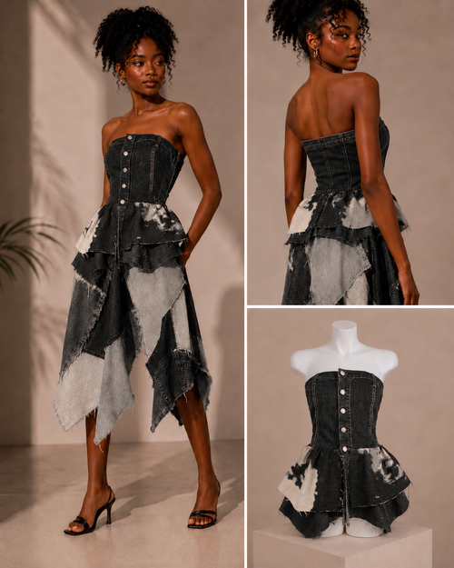 Charli Denim Peplum Corset