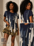 Erin Denim Shredded Top