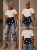 Kim Denim Peplum Belt