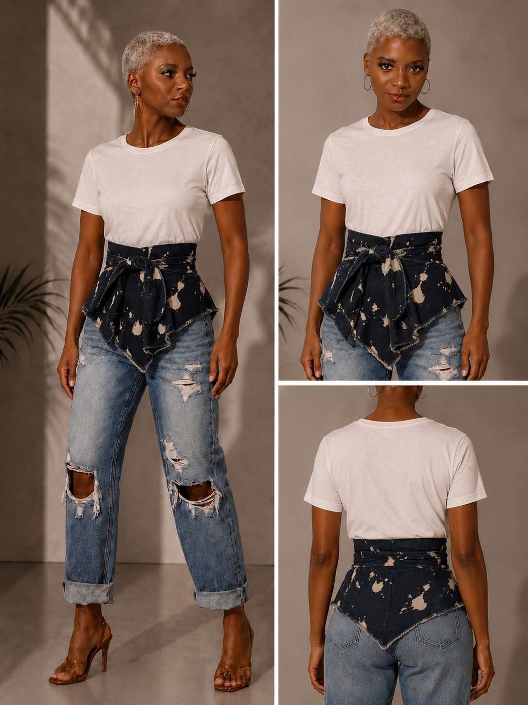 Kim Denim Peplum Belt