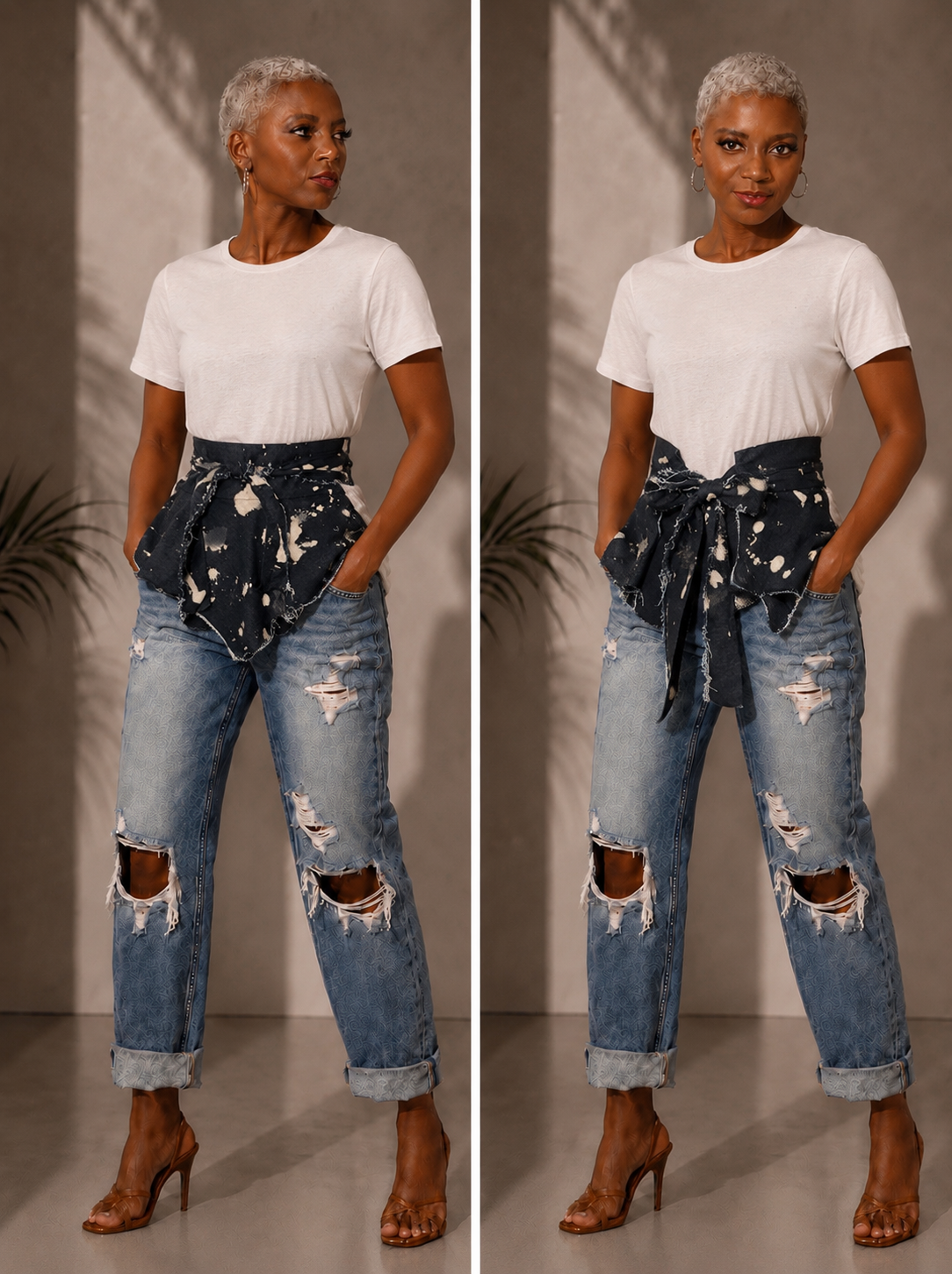 Kim Denim Peplum Belt